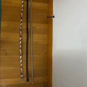 Flower belt, tan belt, black belt